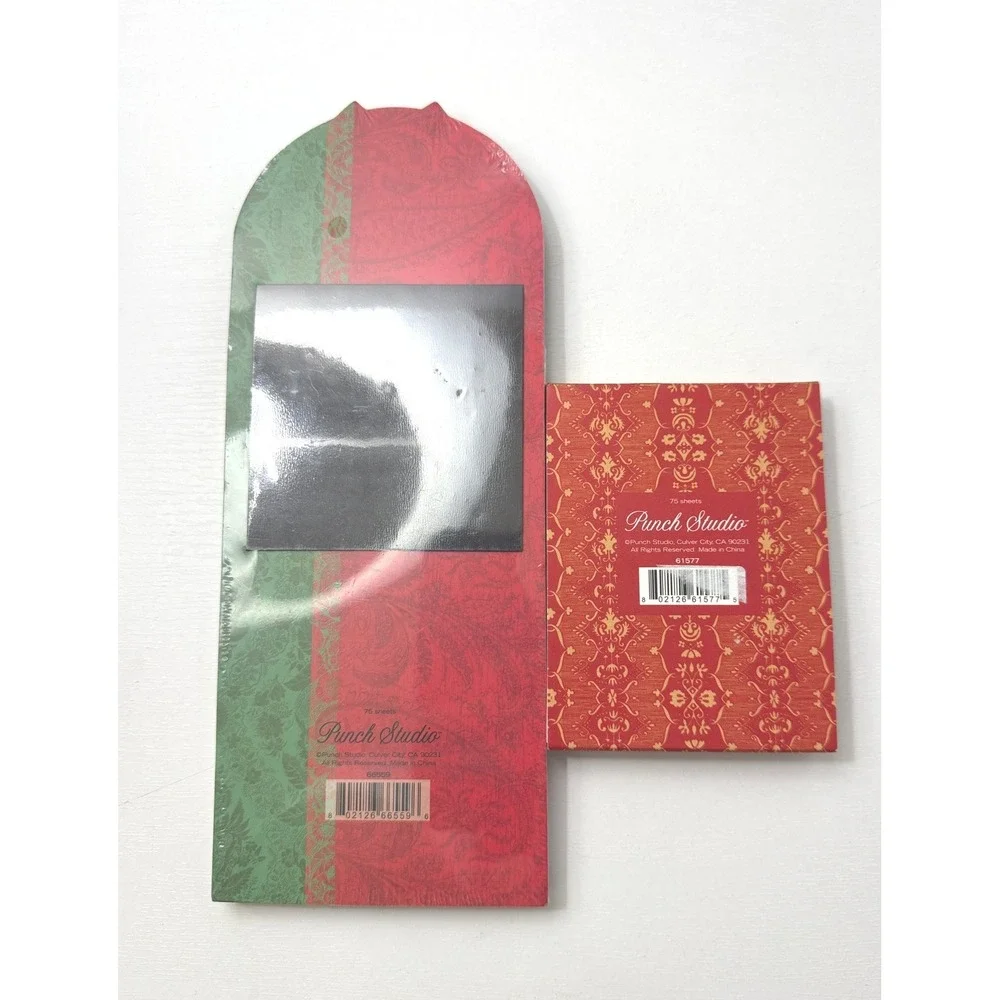Punch Studio Christmas Notepad Set Ornaments